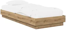 Lova Grindų lovos rėmas Artisano ąžuolo 80 x 200 cm Apdirbta mediena