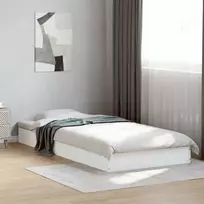 Lova Grindų lovos rėmas Balta 80 x 200 cm Apdirbta mediena