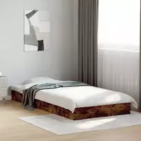 Lova Grindų lovos rėmas Dūminio ąžuolo 80 x 200 cm Apdirbta mediena