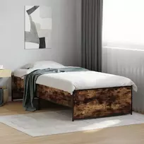 Lova Lovos rėmas Dūminio ąžuolo 80 x 200 cm Apdirbta mediena