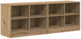 Lovos spintelė su lentyna 2 pcs Artisano ąžuolo 66 x 33 x 48 cm