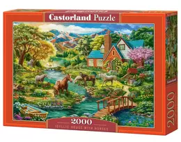 Puzzle 2000 elements Idyllic House with Horses