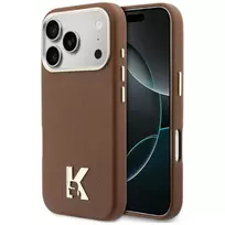 Karl Lagerfeld Karl Head Logo phone case with MagSafe support for iPhone 17 Pro, brown