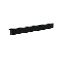 Profilinė rankenėlė, cc-128mm, L-158x12mm, aliuminė, anoduota, juoda matinė