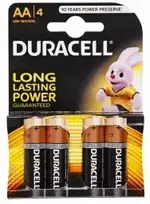 Duracell AA MN1500 Alkaline LR6 1.5V Batteries (4 pack) (EU Blister Pack)