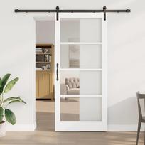 Slankios durys ORKDAL Balta ir juoda 93 x 211 cm