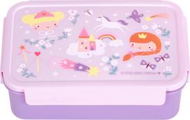 A Little Lovely Company - Bento lunch box: Princesses - Purple - 22 x 7 x 14.5 cm