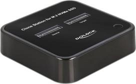 Delock M.2 Docking Station for 2 x M.2 NVMe PCIe SSD with Clone function