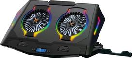 No Name CONCEPTRONIC 2-Fan USB-A2.0 Laptop-KĂĽhlpad 40Kg RGB   17" sw