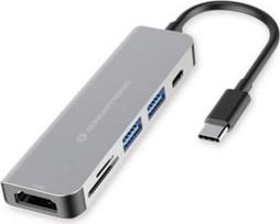 No Name Conceptronic DONN02G laptop dock/port replicator USB 3.2 Gen 1 (3.1 Gen 1) Type-C Aluminium