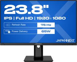 No Name JAPANNEXT JN-IPS238FHDR-C65W-HSP computer monitor 60.5 cm (23.8") 1920 x 1080 pixels Full HD LED Black