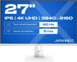 No Name JAPANNEXT JN-IPS270UHD60F-C65W-HSP-W computer monitor 68.6 cm (27") 3840 x 2160 pixels 4K Ultra HD LED White