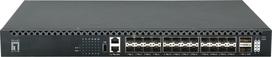 No Name LevelOne 26-Port L3 Managed TOR Fiber Switch, 24x 1/10GbE SFP+, 2x 40/100GbE QSFP28, Hot-Swap Redundant Power Supply
