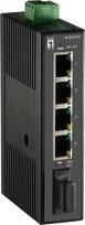 No Name LevelOne 5-Port Fast Ethernet Industrial Switch, DIN-Rail, 1 x SC Multi-Mode Fiber, -20°C to 70°C