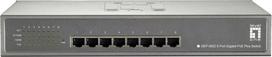No Name LevelOne 8-Port Gigabit PoE Switch, 802.3at/af PoE, 240W