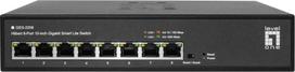 No Name LevelOne Hilbert 10” 8-Port Gigabit Smart Lite Switch, 8 x Gigabit RJ45 (10/100/1000)