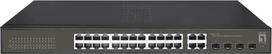 No Name LevelOne Hilbert 28-Port Gigabit Smart Lite Switch, 24 x Gigabit RJ45, 4 x Gigabit SFP/RJ45 Combo