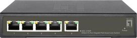 No Name LevelOne Hilbert 5-Port Gigabit PoE Smart Lite Switch, 802.3at/af PoE, 4 PoE Outputs, 60W PoE Power Budget