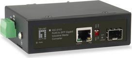 No Name LevelOne RJ45 to SFP Gigabit Industrial Media Converter, 1 PoE Output