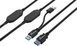 No Name MediaRange MRCS244 USB cable USB 3.2 Gen 1 (3.1 Gen 1) 15 m 2 x USB A USB A 5Gbit/s Black
