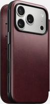 No Name Nomad Modern Leather Folio mobile phone case 16 cm (6.3") Burgundy