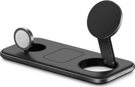 No Name Satechi Qi2 Trio Smartwatch, Headphones, Smartphone Grey USB Wireless charging Indoor