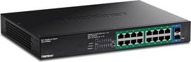 No Name Trendnet TPE-TG182ES network switch Managed Gigabit Ethernet (10/100/1000) Power over Ethernet (PoE) Black
