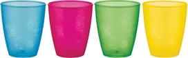 Nuby - 4P Drinking Tumbler Set - Vibrant - 300 ml + 9 m