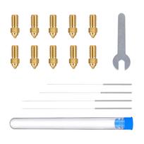ELEGOO Neptune 4 / 4 Pro Brass Nozzle Set (0.2 mm x2, 0.4 mm x4, 0.6 mm x2, 0.8 mm x2), Zestaw dysz mosiężnych ELEGOO Neptune 4 / 4 Pro (0,2 mm x2, 0,4 mm x4, 0,6 mm x2, 0,8 mm x2)