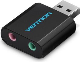 Vention USB External Sound Card Black Metal Type