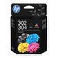 HP 302/304 Tri-color/Black Ink Crtg 2-Pk