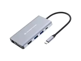 CONCEPTRONIC 10-1 USB-C į HDMI/2xUSB-A/GbE/AUX dokas + 25 cm laidas