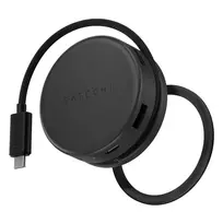 „Satechi OntheGo“ 7-in-1 daugiafunkcinis adapteris – adapteris mobiliesiems įrenginiams (USB-C PD, 2x USB-A, HDMI 4K, Ethernet, micro/SD kortelių skaitytuvas) (kosminė juoda)