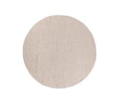 Natūralus apvalus kilimas FIR WOOL 160 cm 2600 g/m2 smėlinė