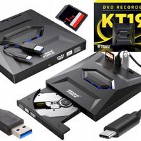 Optinis įrenginys Išorinis CD/DVD RW 5w1 įrašymo įrenginys su USB 3.0 ir SD/TF kortelių skaitytuvu