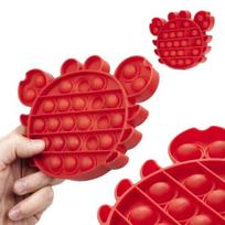 Silikoninis žaislas Pop-It, raudonas krabas, 3m.+
