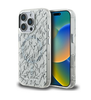 Karl Lagerfeld IML Karl Script rašto MagSafe dėklas iPhone 16 Pro - Baltas