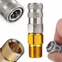 Gniazdo QuickConnect M22 INOX – Nerūdijančio Plieno, Išorinis Sriegis M22, Maks. Slėgis 150 bar