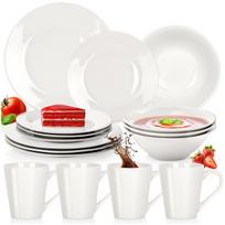 Vakarienės servizo rinkinys baltas porcelianas 16 el. 600 ml 18x6 cm Orion