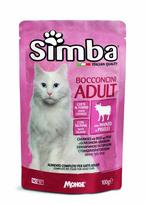 Simba konservuotas pašaras katėms su mėsa ir žirneliais 100g