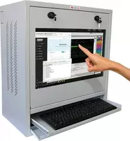 TECHLY PC LCD monitorius ir klaviatūros saugos spintelė 22 colių Pilkas