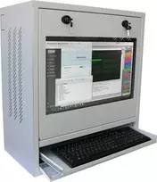 TECHLY PC LCD monitorius ir klaviatūros saugos spintelė 22 colių Pilkas