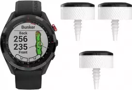 Išmanusis laikrodis Garmin Approach® S62, juodos spalvos + 3 Approach® CT10 golfo lazdos sekimo jutikliai