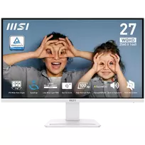 MSI PRO MP273QWDE E2 biuro monitorius - QHD IPS panelė, 100Hz baltas, 1ms (MPRT) atsako laikas (GTG) 4ms