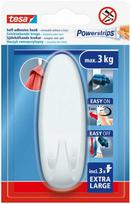 Tesa Haczyk „Powerstrips“ lipnus kabliukas, 1 vnt., ovalus, didelis, baltas