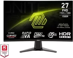 Monitorius MSI MAG276CXF 27 colių Rapid VA FHD Curve 1500R 280Hz 1ms 2xHDMI DP ausinių išvestis Juodas