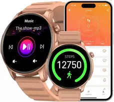 Zeblaze Btalk 3 Pro – stilingas rožinis išmanusis laikrodis moterims su ryškiu AMOLED ekranu