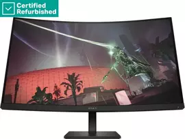 Hewlett Packard (HP) RENEW GOLD HP OMEN 32c Curved Gaming Monitorius - 31.5" 2560x1440 QHD 400-nit 165Hz AG, Curved, VA HDR 400, 2x HDMI/DisplayPort, height adjustable/tilt, 1 metai (Atnaujinta)