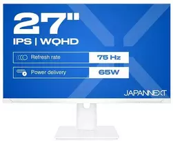 Carruzzo JAPANNEXT JN-IPS270WQHD75F-C65W-HSP-W kompiuterio monitorius 68,6 cm (27″) 2560 x 1440 pikseliai Quad HD LED Balta
