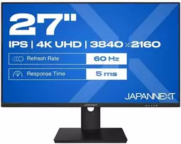 Carruzzo JAPANNEXT JN-IPS270UHD60F kompiuterio monitorius 68,6 cm (27″) 3840 x 2160 pikseliai 4K Ultra HD LED Juoda